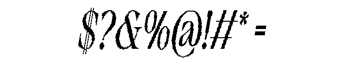 Frezine Oblique Font OTHER CHARS