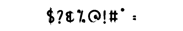Friday Killer Font OTHER CHARS