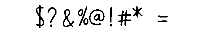 Friendly Handwriting Regular Font OTHER CHARS