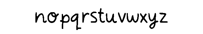 Friendly Handwriting Regular Font LOWERCASE