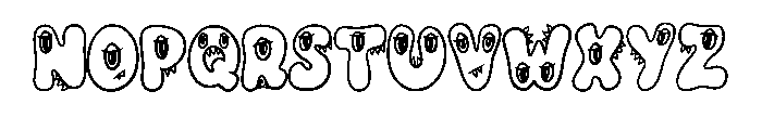 Friendly Monster Cartoo Regular Font LOWERCASE