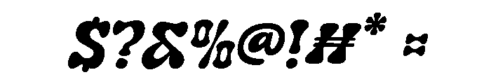 Friezy Italic Font OTHER CHARS