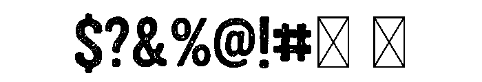Frisco Press Font OTHER CHARS