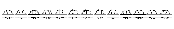 Frondora Split Monogram Font UPPERCASE