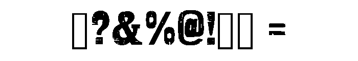 Frontier Grunge Regular Font OTHER CHARS