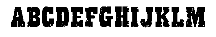 Frontier Grunge Regular Font UPPERCASE