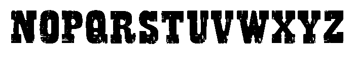 Frontier Grunge Regular Font UPPERCASE