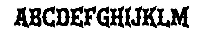 Frontier Hoof Font UPPERCASE