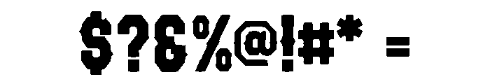 Frontier Outlaw Font OTHER CHARS
