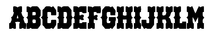 Frontier Outlaw Font UPPERCASE