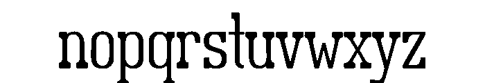 Frontier Font LOWERCASE