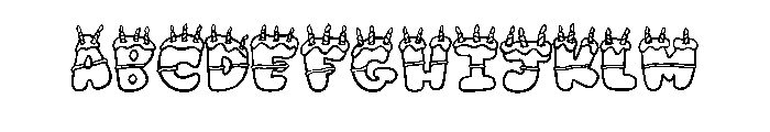 Frosted Birthday Cake B Regular FONT
