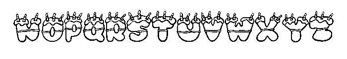 Frosted Birthday Cake B Regular Font LOWERCASE