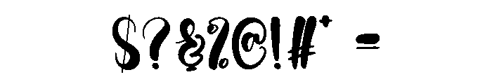 Frosted Display Font OTHER CHARS