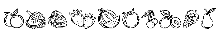 Fruit Doodle Delight Font OTHER CHARS