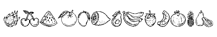 Fruit Doodle Delight FONT