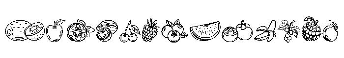 Fruit Doodle Delight Font LOWERCASE