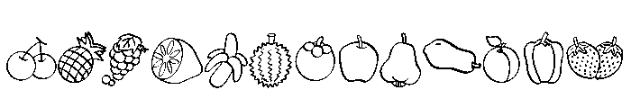 Fruit Veggie Park Font UPPERCASE