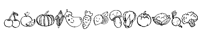 Fruit Veggie Park Font LOWERCASE