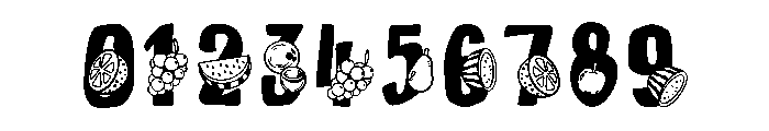 Fruits summer Font OTHER CHARS