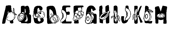 Fruits summer Font UPPERCASE