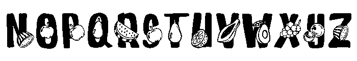 Fruits summer Font UPPERCASE