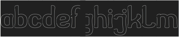 FRUIT BRANCH-Hollow-Inverse otf (400) Font LOWERCASE