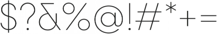 Fractul Thin otf (100) Font OTHER CHARS