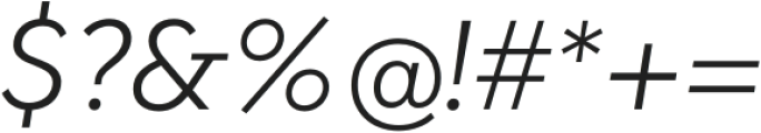 Fragmatika Light Italic otf (300) Font OTHER CHARS