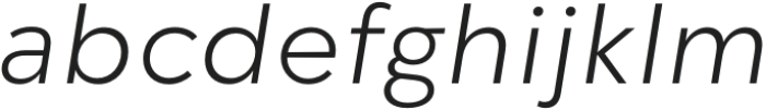 Fragmatika Light Text Italic otf (300) Font LOWERCASE