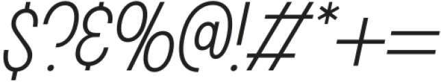 Franie Condensed ExtraLight Italic otf (200) Font OTHER CHARS