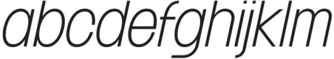 Franie Condensed ExtraLight Italic otf (200) Font LOWERCASE