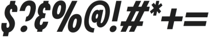 Franie Condensed SemiBold Italic otf (600) Font OTHER CHARS
