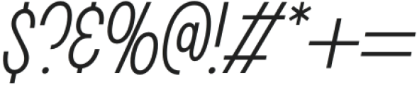 Franie ExtraCondensed ExtraLight Italic otf (200) Font OTHER CHARS