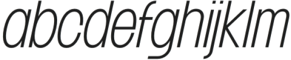 Franie ExtraCondensed ExtraLight Italic otf (200) Font LOWERCASE
