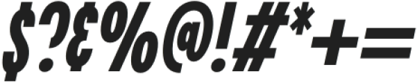 Franie ExtraCondensed SemiBold Italic otf (600) Font OTHER CHARS