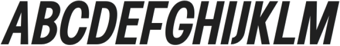 Franie ExtraCondensed SemiBold Italic otf (600) Font UPPERCASE