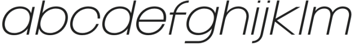 Franie ExtraLight Italic otf (200) Font LOWERCASE