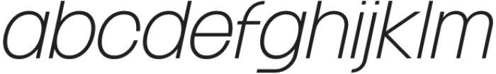 Franie SemiCondensed ExtraLight Italic otf (200) Font LOWERCASE