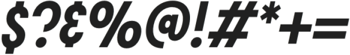 Franie SemiCondensed SemiBold Italic otf (600) Font OTHER CHARS