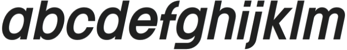 Franie SemiCondensed SemiBold Italic otf (600) Font LOWERCASE