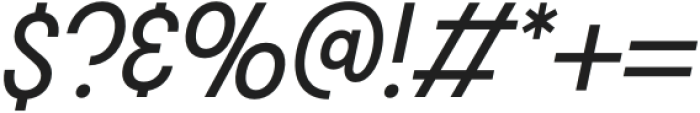 Franie SemiCondensed SemiLight Italic otf (300) Font OTHER CHARS