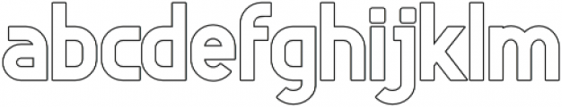 Freedom outline otf (400) Font LOWERCASE