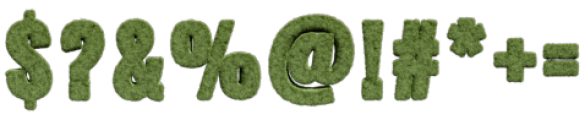 Fresh Grass Bitmaps otf (400) Font OTHER CHARS