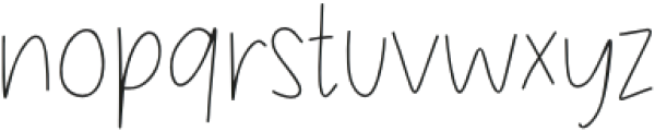 Fresh Scribble Thin otf (100) Font LOWERCASE