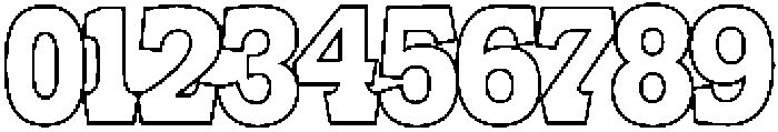 Frestica Retro Slab Outline-Reg otf (400) Font OTHER CHARS