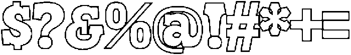 Frestica Retro Slab Outline-Reg otf (400) Font OTHER CHARS
