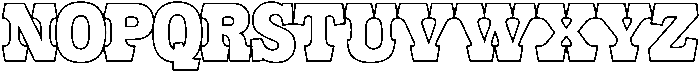 Frestica Retro Slab Outline-Reg otf (400) Font UPPERCASE