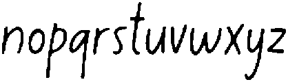 Friendly Casual Regular otf (400) Font LOWERCASE