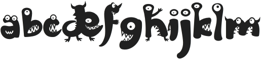 Friendly Monster Regular otf (400) Font LOWERCASE